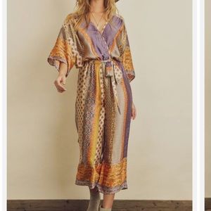 Silky Boho Style Multicolor Jumpsuit - Size Medium - Boutique Dress Forum